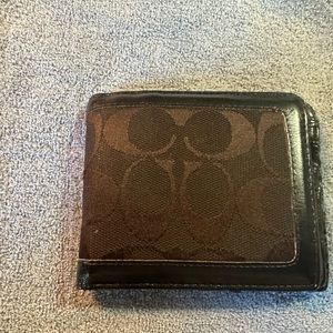 Black Coach Monogram Wallet